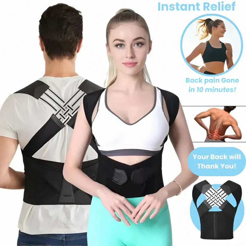 Adjustable Posture Corrector – Back, Neck & Shoulder Support