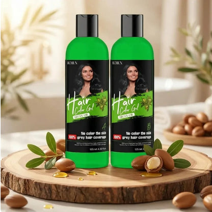 Hair Color Gel - 100% Gray Hair Coverage (Pack of 2)