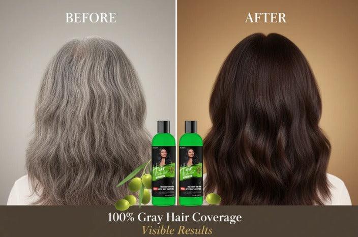 Hair Color Gel - 100% Gray Hair Coverage (Pack of 2)