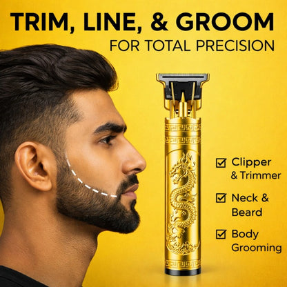 Vintage T9 Trimmer Cordless Hair Clipper for Men,Rechargeable, Stainless Steel Blade.