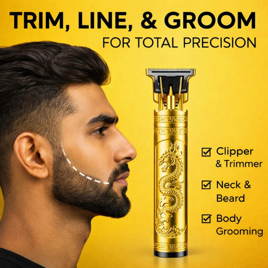 Vintage T9 Trimmer Cordless Hair Clipper for Men,Rechargeable, Stainless Steel Blade.