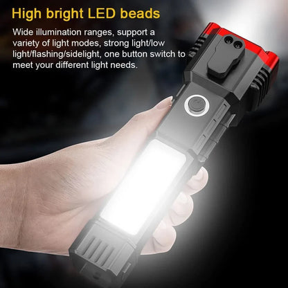 Multifunction Portable Led Flashlight With Power Bank 24 hrs Torch Emergency Light